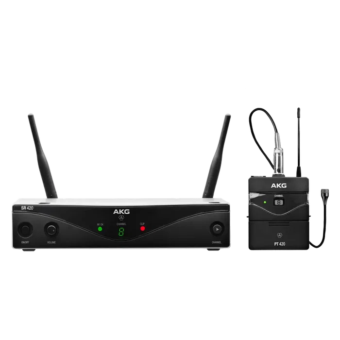 AKG Band U1 Système Microphone Sans Fil UHF avec Récepteur et Micro Lavalier