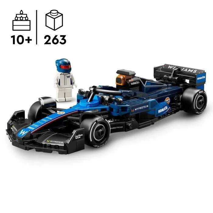 LEGO Speed Champions 77249 Voiture de Formule 1 Williams Racing FW46, Jeu de Construction pour Enfants de 10 Ans et Plus