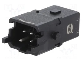 HARTING Insert de contact mâle Han® 1A pour HDC, 4 broches (3P+PE) inevitable
