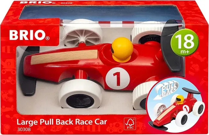 Brio World 7312350303087 - Grande voiture de course à rétrofriction, jouet d'éveil premier âge pour tout-petits