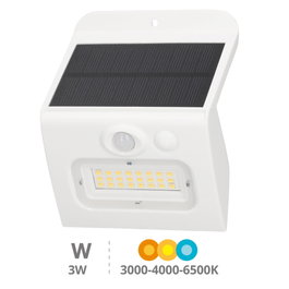 GSC Evolution Aplique solaire LED Egoda 3W Blanc avec capteur de mouvement et crépusculaire, 350 lm, réglable 3000-6500K