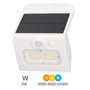 GSC Evolution Aplique solaire LED Egoda 3W Blanc avec capteur de mouvement et crépusculaire, 350 lm, réglable 3000-6500K