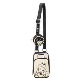 Loungefly Sac Bandoulière Alice au Pays des Merveilles Disney + Portefeuille Amovible en Similicuir