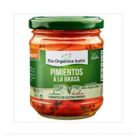 BIO ORGANICA ITALIA Pimiento a la brasa en aceite 190 g Demeter