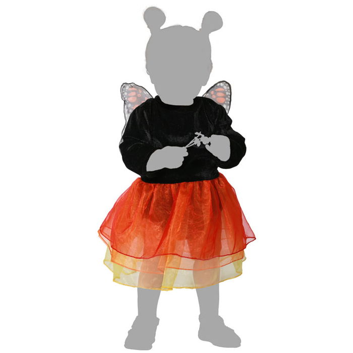 Déguisement Bébé Fille Papillon Orange avec Ailes - Taille 24 Mois (2 Ans) - Polyester