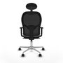 Piqueras y Crespo Chaise de Bureau Jorquera avec Appui-tête Blanc