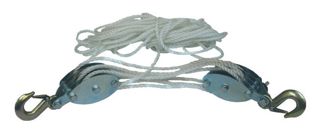 Garhe Poulie de levage avec corde de 18 m pour bétail jusqu'à 300 kg Garhe Poulie de levage avec corde de 18 m pour bétail jusqu'à 300 kg
