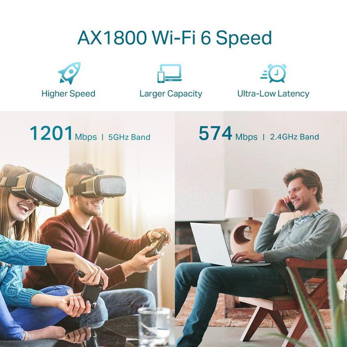 TP-Link RE605X - Répéteur Wi-Fi 6 AX1800 (Dual-Band jusqu'à 1.2 Gbps) avec Port Gigabit Ethernet et Compatible OneMesh pour Réseau Sans Fil Maillé