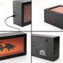 ERIK Lampe à Effet Flammes La Casa del Dragon - Décoration Game of Thrones - 32.5x14.5x7.5 cm - Éclairage Chaleureux à Mouvement - Alimentation USB-C ou 3xAAA