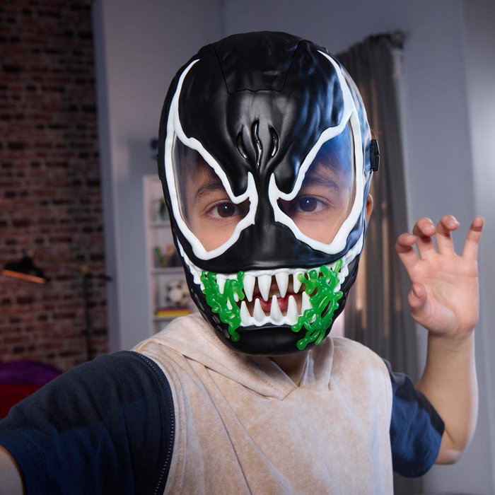 Hasbro Masque de Venom Fluorescent G1828 - Marvel Spider-Man - Détails des yeux et dents qui brillent dans le noir