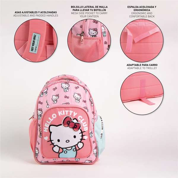 Cerdá Sac à dos scolaire taille moyenne 42 cm Hello Kitty - 3.3 x 4.2 x 42.0 cm, rose Cerdá Sac à dos scolaire taille moyenne 42 cm Hello Kitty - 3.3 x 4.2 x 42.0 cm, rose