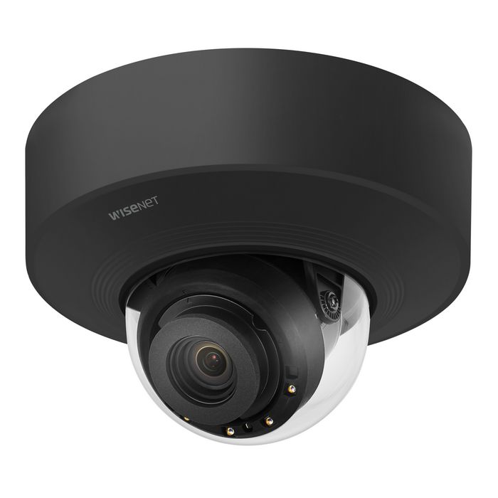 Hanwha Wisenet P caméra de surveillance IP 2MP AI avec détection de personnes, véhicules, masque et distanciation, 1080p, H.265, WDR 120dB, RJ-45, compatibilité VMS