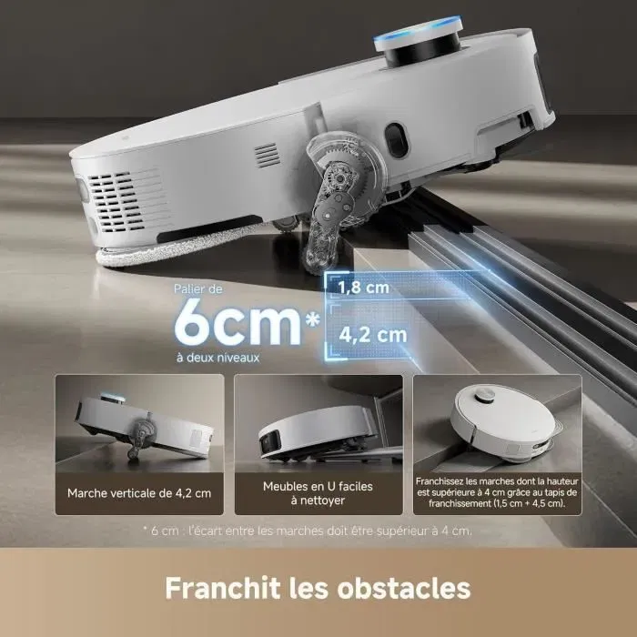 Dreame X50 Ultra Robot Aspirateur et Laveur avec Station Autonettoyante - Aspiration 20000 Pa, Cartographie 360°, IA, Autonomie 220 Min