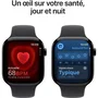 Apple Watch Series 10 GPS + Cellular 46 mm Boîtier Aluminium Noir Minuit Bracelet Sport Noir S/M WAT10CEL46BLASM