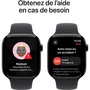 Apple Watch Series 10 GPS + Cellular 46 mm Boîtier Aluminium Noir Minuit Bracelet Sport Noir S/M WAT10CEL46BLASM