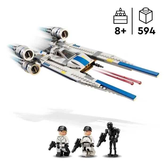 LEGO 75399 Andor - Chasseur Stellaire U-Wing de l'Alliance Rebelle, Jeu de construction Star Wars avec 594 pièces et 4 minifigurines, à partir de 8 ans