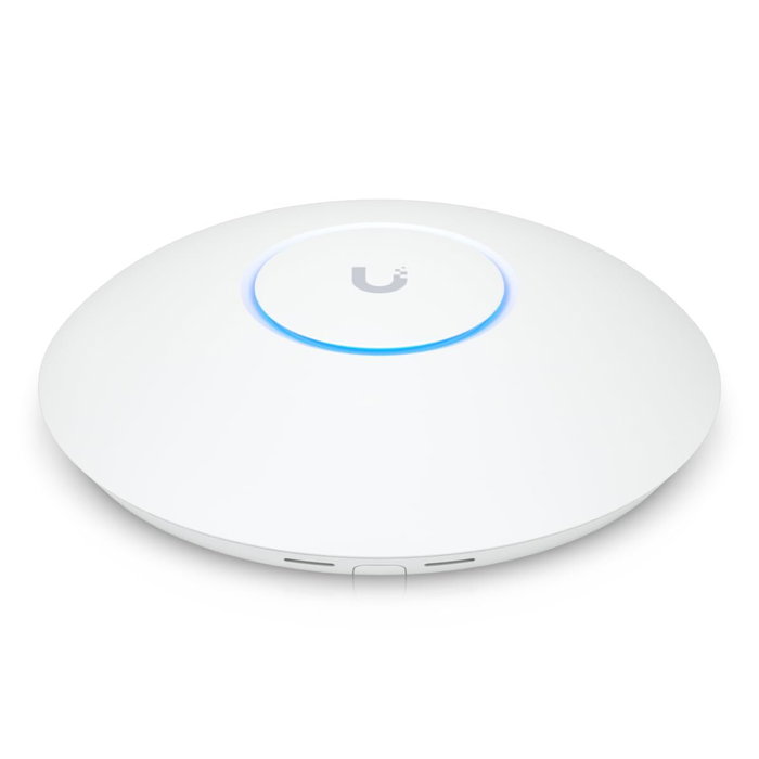 Ubiquiti Point d'accès WiFi 7 plafonnier 6 GHz 6 flux spatiaux, couverture 140 m², port 2.5 GbE RJ45 PoE+, jusqu'à 300+ clients