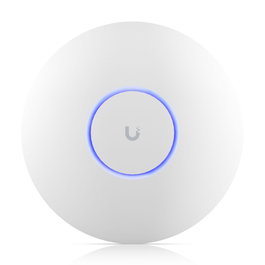Ubiquiti Point d'accès WiFi 7 plafonnier 6 GHz 6 flux spatiaux, couverture 140 m², port 2.5 GbE RJ45 PoE+, jusqu'à 300+ clients