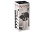 Kinvara Set de 5 ustensiles de cuisine avec support en acier gris et noir 12x30x12 cm (Set de 12)