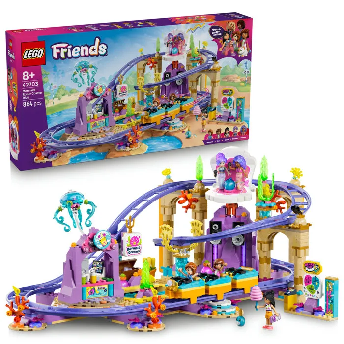 Lego 42703 Friends Les Montagnes Russes des Sirènes - Jouet Interactif dès 8 ans - Cadeau Lego 42703 Friends Les Montagnes Russes des Sirènes - Jouet Interactif dès 8 ans - Cadeau