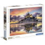 CLEMENTONI Puzzle Le Magnifique Mont Saint-Michel 1000 Pièces - Dimensions Assemblé : 69 x 50 cm