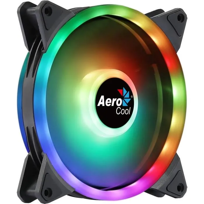 Aerocool Duo 14 ARGB Ventilateur PC 140 mm, 1000 TPM, 23.2 dBA, Refroidissement et Éclairage RGB 16.8M de Couleurs