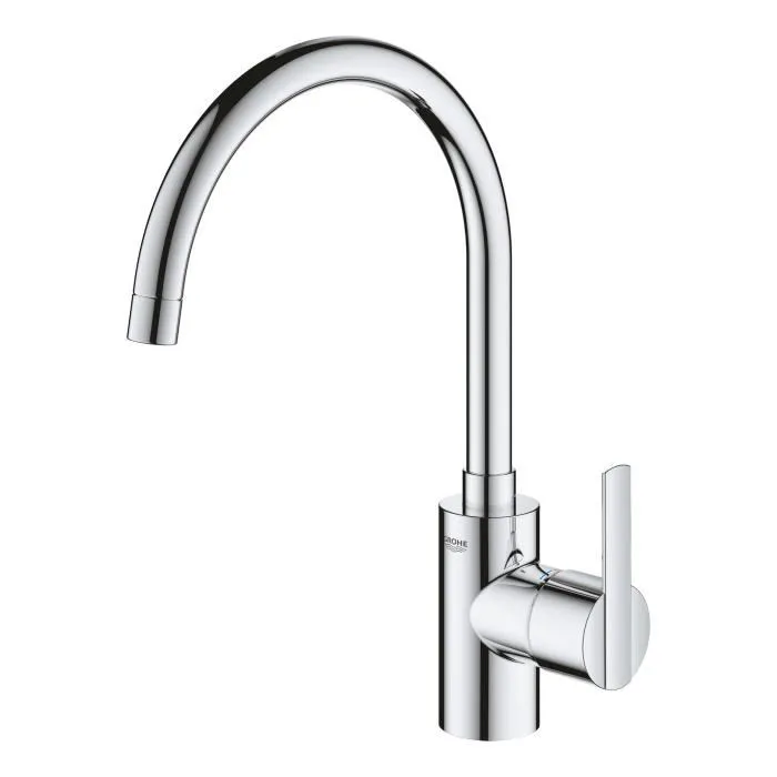 GROHE Mitigeur de Cuisine Monocommande Evier Feel Chromé 32670002 - Bec Haut, Cartouche Céramique