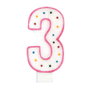 Party Time Bougie Anniversaire Chiffre 3