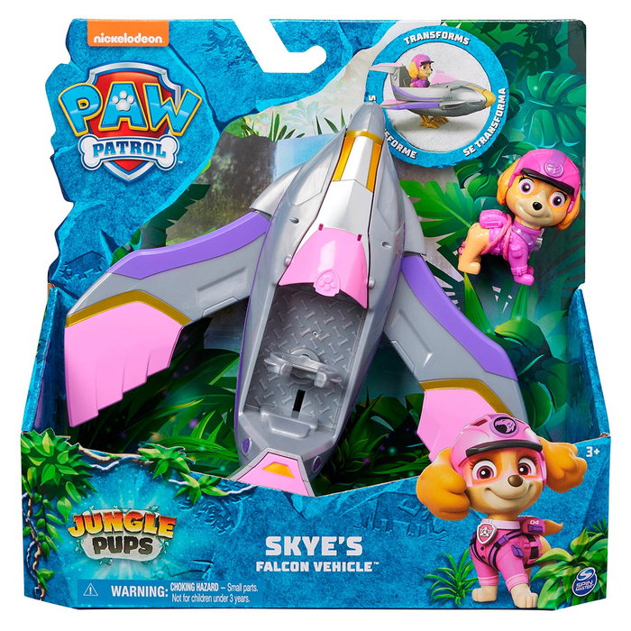 Spin Master Paw Patrol Jungle - Véhicule Skye 6067760, Avion-Jet avec Ailes Déployables et Figurine de 5 cm, pour Enfants de 3 Ans et Plus Spin Master Paw Patrol Jungle - Véhicule Skye 6067760, Avion-Jet avec Ailes Déployables et Figurine de 5 cm, pour Enfants de 3 Ans et Plus