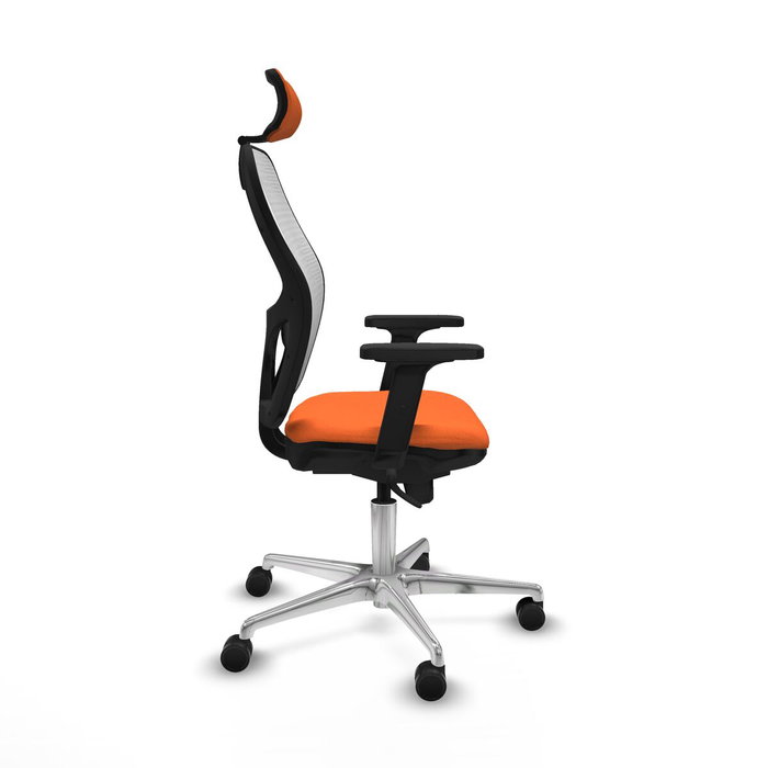 Piqueras y Crespo Chaise de Bureau Jorquera Orange avec Appui-tête