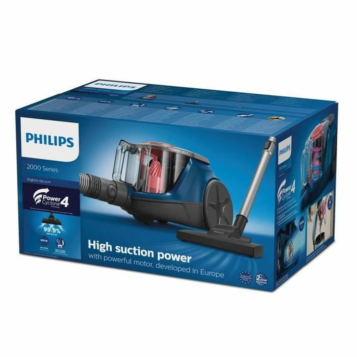 Philips Aspirateur sans sac Série 2000 XB2123/09 PowerCyclone 4 Bleu/rose