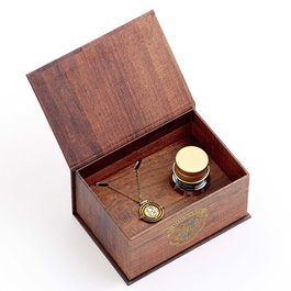 THE CARAT SHOP Set de collier pendentif et boucles d'oreilles Harry Potter en alliage de zinc doré hypoaallergénique avec fiole de potion