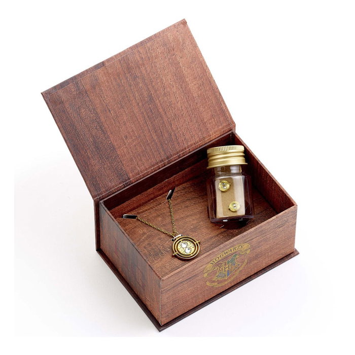 THE CARAT SHOP Harry Potter Collier et Boucles d'oreilles Hermoine Potions Time Turner (Doré)