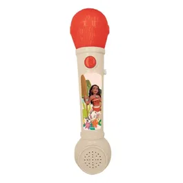 Lexibook - Microphone lumineux pour enfants avec haut-parleur intégré, effets lumineux multicolores, sons d'applaudissement et mélodies de démonstration