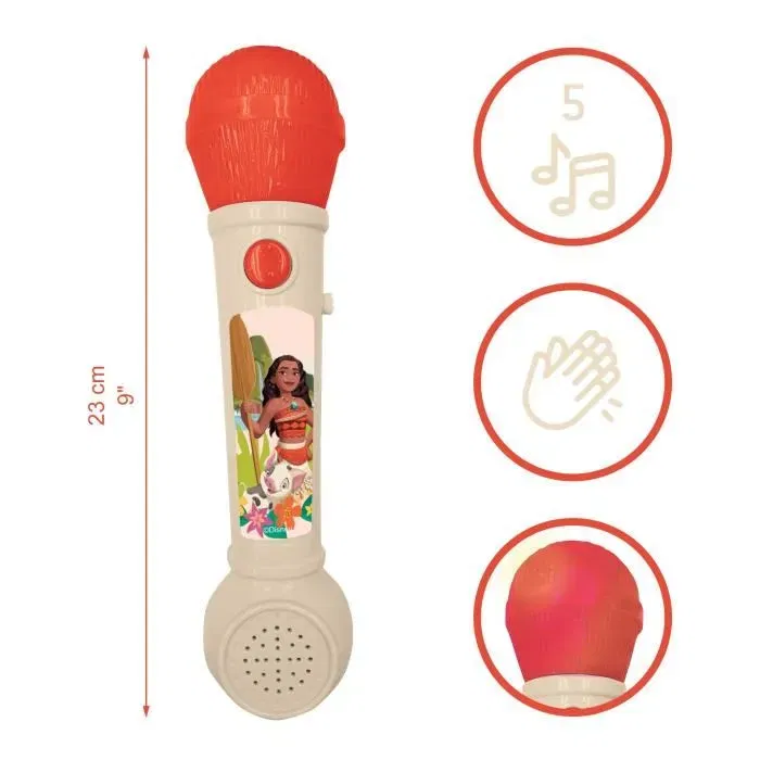 Lexibook - Microphone lumineux pour enfants avec haut-parleur intégré, effets lumineux multicolores, sons d'applaudissement et mélodies de démonstration Lexibook - Microphone lumineux pour enfants avec haut-parleur intégré, effets lumineux multicolores, sons d'applaudissement et mélodies de démonstration