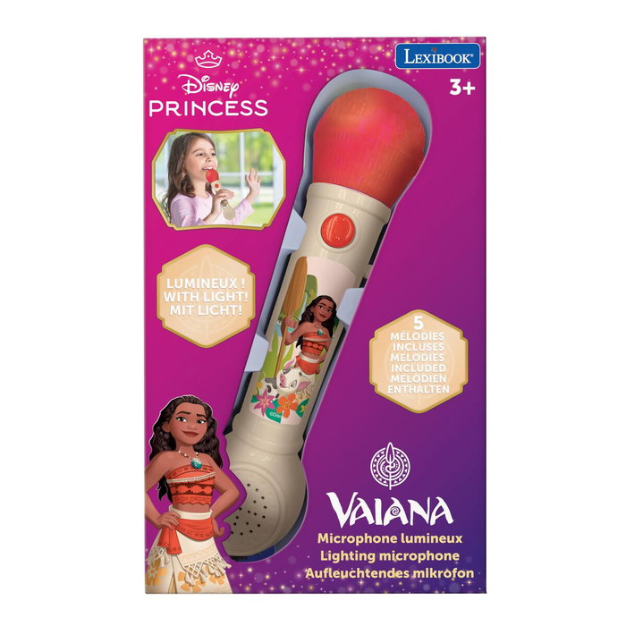 Lexibook Microfono luminoso Vaiana Moana Disney