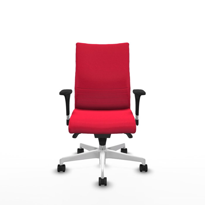 Piqueras Y Crespo Chaise Albacete Confidente Rouge avec Mécanisme Synchrone et Base Blanche