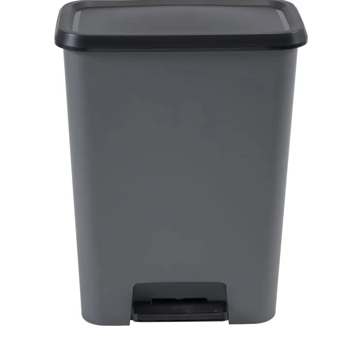 Curver Compatta Poubelle à pédale 50 L Gris anthracite Polypropylène