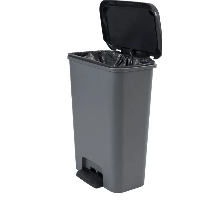 Curver Compatta Poubelle à pédale 50 L Gris anthracite Polypropylène