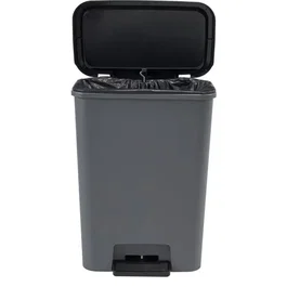 Curver Compatta Poubelle à pédale 50 L Gris anthracite Polypropylène