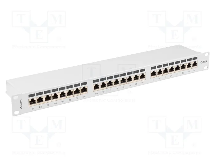 LANBERG Panneau de brassage RJ45 Cat 6a 24 ports 1U Blanc LANBERG Panneau de brassage RJ45 Cat 6a 24 ports 1U Blanc
