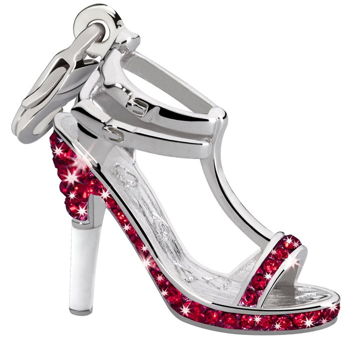 Glamour GS4-05 Charm en argent sterling 925 et cristal Swarovski rouge