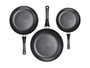 Kinvara Set 3 Poêles Aluminium Rouge 28x46x15 cm Antiadhésif Compatible Induction (Set de 6)