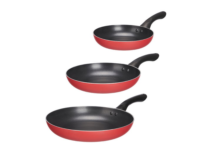 Kinvara Set 3 Poêles Aluminium Rouge 28x46x15 cm Antiadhésif Compatible Induction (Set de 6) Kinvara Set 3 Poêles Aluminium Rouge 28x46x15 cm Antiadhésif Compatible Induction (Set de 6)