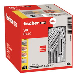Fischer SX Cheville Ø8 x 40 mm, Boîte de 100