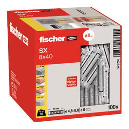 Fischer Taco Sx Ø 8 x 40 mm, boîte de 100 unités