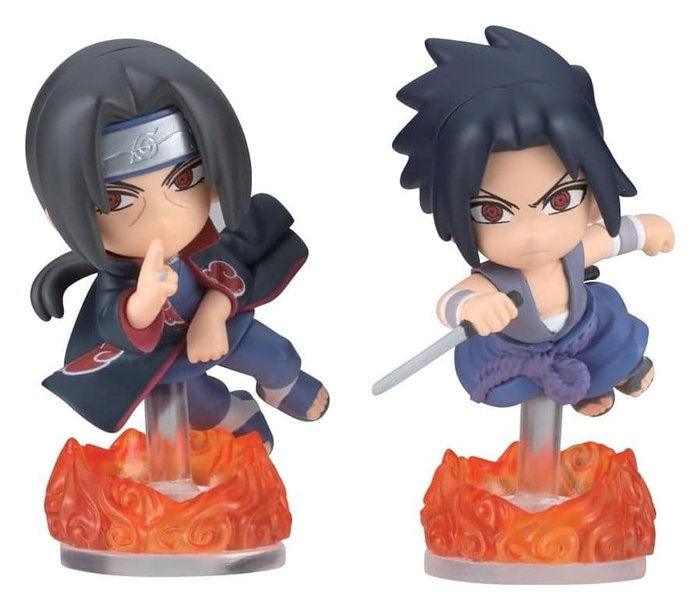 Epoch Games Naruto Shippuden Sasuke vs Itachi - Jeu de duel avec 2 figurines