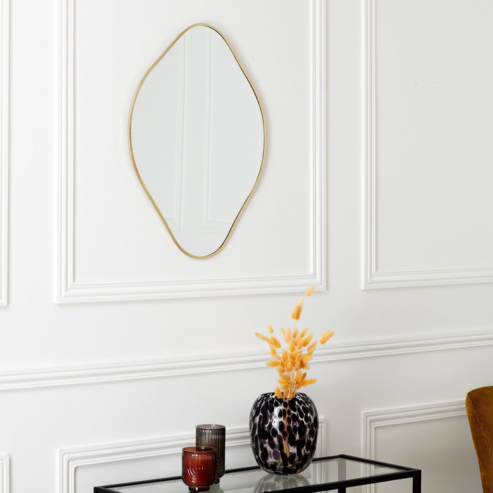 Home Deco Factory Miroir Mural Doré 44x60 cm Home Deco Factory Miroir Mural Doré 44x60 cm