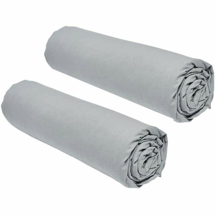 Today Lot de 2 draps housses Essential, 90 x 190 cm, Acier Today Lot de 2 draps housses Essential, 90 x 190 cm, Acier