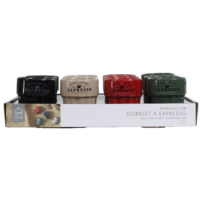 Home Deco Factory Verre Espresso Bistrot 80 ml en Grès